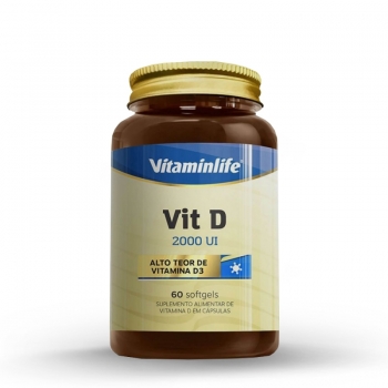 imagem Vitamina D 2.000 UI - 500 mg - 60 Caps - Vitaminlife