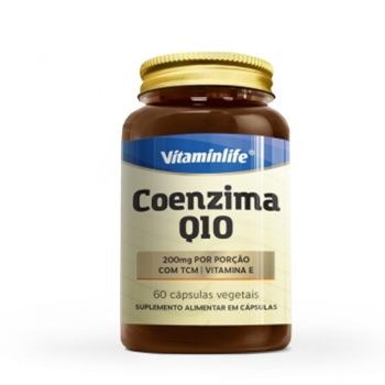 imagem Coenzima Q10 C/ TCM + Vitamina E - 200 mg - 60 Cáps - Vitaminlife
